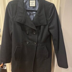 Old Navy Black Peacoat Classic Wool Blend
